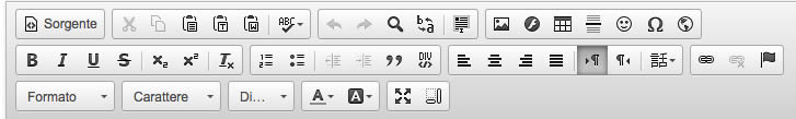 tasti dell'editor di testo